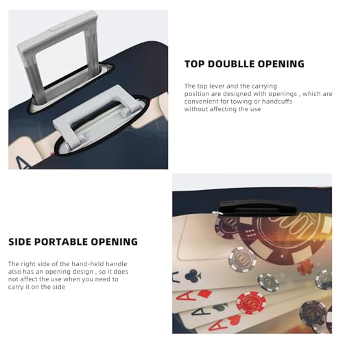 Luggage Cover Protector Suitcase Cover - High Elasticity Casino Poker Chips Suitcase Cover for Luggage2