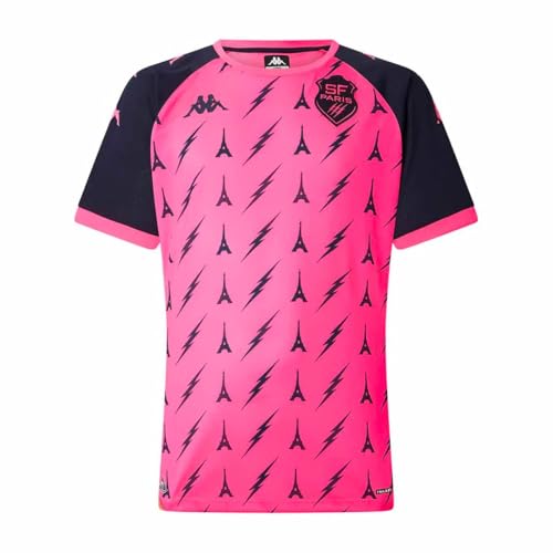 Maillot Mokibapre Pro Stade Francais Paris Rose Homme (FR/ES, Alpha/Lettres, TG, Taille Normale, Taille Normale, Rose)