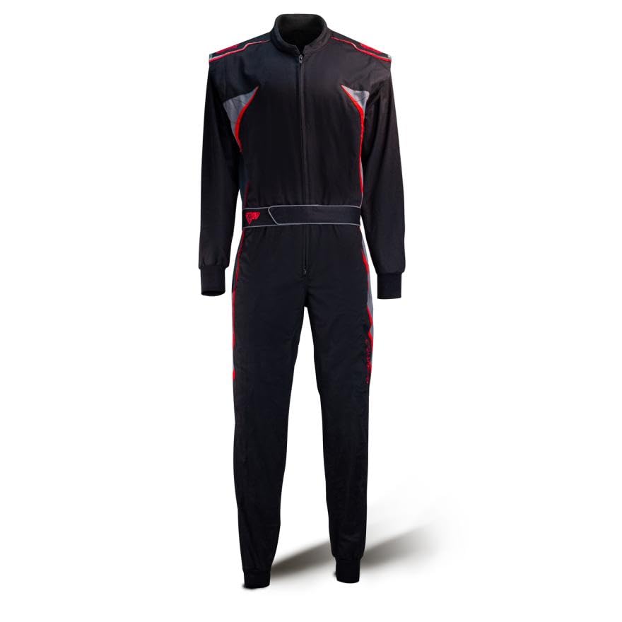 Speed Kart Tuta 3 colori – Detroit HS-3 nero rosso grigio