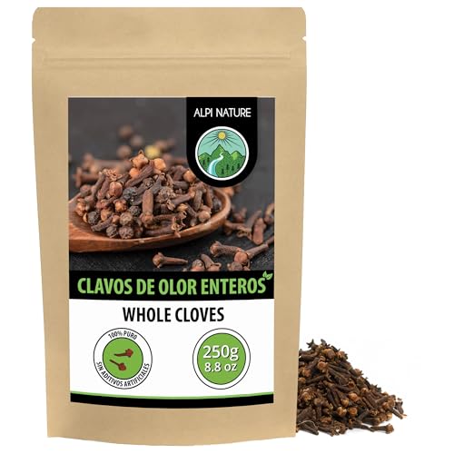 Alpi Nature Clavos de Olor Entero 250g, Clavo de Olor Entero para Cocinar y Hornear