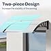 VIVOHOME Polycarbonate Window Door Awning Spliced Canopy Transparent with Black Bracket 40 Inch x 80 Inch