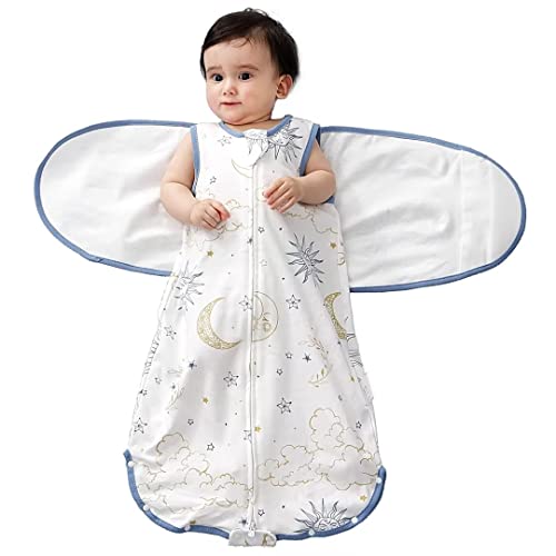 Eray Newborn Swaddle Sleepsack 0-3 Months Arm Up Baby Sleep Sack 3-6 Months Infant Wearable Blanket Transition Swaddle Wrap Sleeping Bag With Zipper Small Tog 1.0 #TOP3