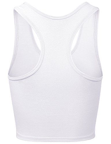 Women Sleeveless Racerback Crop Camisole Tank Tops Cotton Basic Shirts3