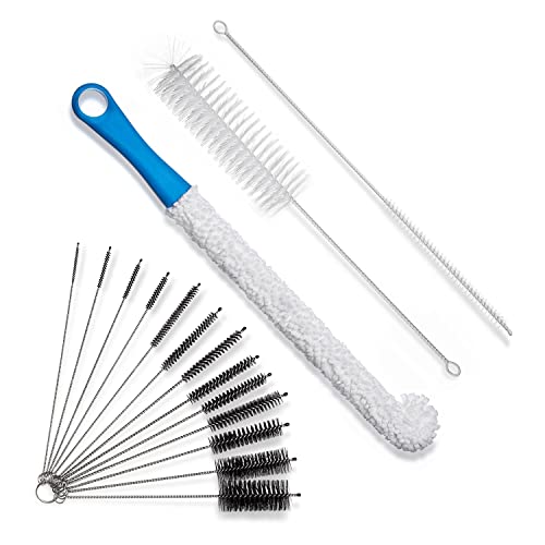 K King'z® Set di 4 spazzole per narghilè, set di pulizia per narghilè, set di pulizia con spazzola per ciotole, mini spazzole per la pulizia, 16 pezzi, incluso eBook