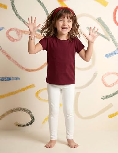 Image of Amazon Brand - Symbol Girl's Cotton Jersey Stretchable Leggings | Ankle Length | Aged 2-14 Years