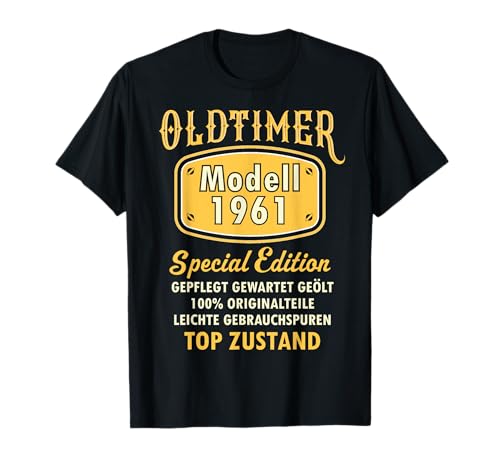 1961 Geburtstag Mann 65 Dekoration Lustig 65er 65 Geburtstag T-Shirt