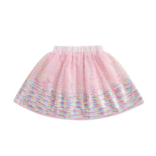 Toddler Girl Tutu Skirt Colorful Floating Pom Poms Tulle Skirts