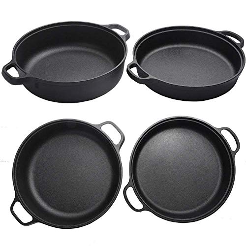 Wok de hierro fundido de 31 cm sin revestimiento antiadherente miniatura 3