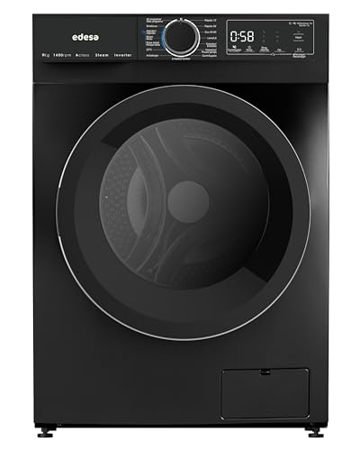 Edesa Lavadora Libre Instalación EWF-9400 MTBK 9 KG Carga Frontal 18 Programas Gran Capacidad Lavado 9kg Gran Velocidad 1400 r.p.m Bloqueo Seguridad y Puerta Pantalla LED Color/Acabado Negro