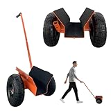 Heavy Duty Panel Dolly & Drywall Cart, Door Dolly 800lbs Weight Capacity, 10' All-Terrain Pneumatic Wheels Detachable Handles for Versatile Material Handling (Orange Solid Tires)