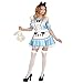 Widmann - Kostüm Wonderland Girl, Kleid mit Unterrock, Manchetten, Schürze, Schleifenhaarband, Märchen, Mottoparty, Karneval