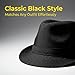 Soffpjy 20s Men Fedora Hat Accessories 1920s Men Costume Short Brim (US, Numeric, 7 1/4, 7 3/8, Coffee)