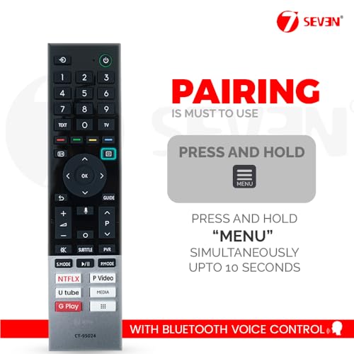 Image of 7SEVEN Compatible with Toshiba Tv Remote Original C350MP Series Google Television Suitable for 43C350MP 50C350MP 55C350MP 65M550LP 75C350MP Smart 4K Model's Voice Command - Pairing Must!