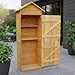 Mucola Gerätehaus mit 2 integrierten Regalböden 79x49x190 cm Geräteschuppen Gartenschrank aus Holz Geräteschrank Gartenhaus Gartengerätehaus