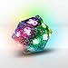 Pixels Electronic Dice - D20 (Midnight Galaxy) - RGB Polyhedral Dice, App-Controlled Light Patterns & Audio, Wireless Charging, Resin, VTT Connectable via Bluetooth, for Role Playing Games Like DND!