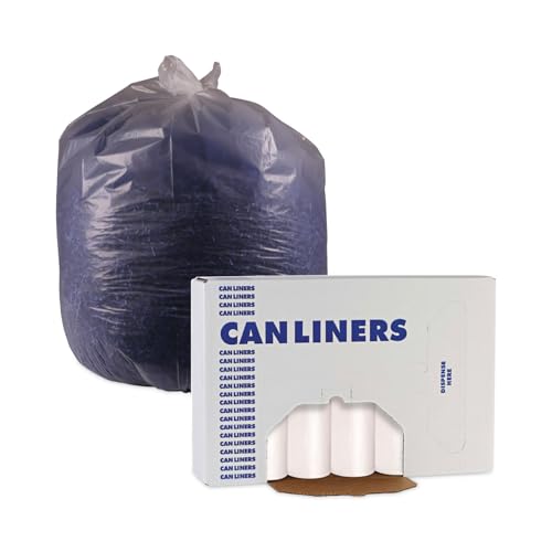 Image of Boardwalk BWK243306 High-Density Can Liner, 12-16gal, 24 inch x 33 inch, 6mic, Natural, 50 Bags per Roll (Case of 20 Rolls)