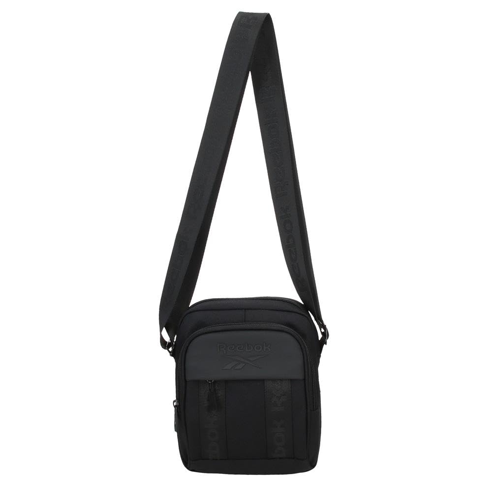 Reebok Baltimore Bandolera Mediana Negro 17x22x8 cm Poliéster by Joumma Bags