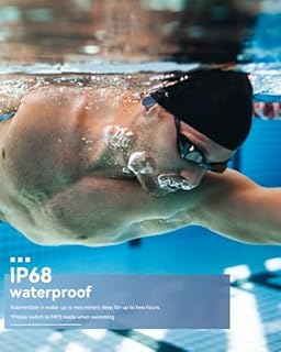 SANOTO Cuffie Subacquee per Piscina，In Ear Cuffie Subacquee Bluetooth 5.4, IPX8 Waterproof Auricolari Nuoto, 8G Mp3 Subacquee per Nuoto, Auricolari Sport for Swim, Running and Surfing