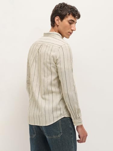 Image of The Bear House Men's Striped Slim Fit Shirt