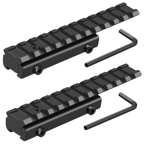 LONSEL Dovetail to Picatinny Rail Adapter 11mm Dovetail to 21mm Picatinny Rail Convert Mount - Low Profile Scope Riser Rail Adaptor - Base Mount 3/8