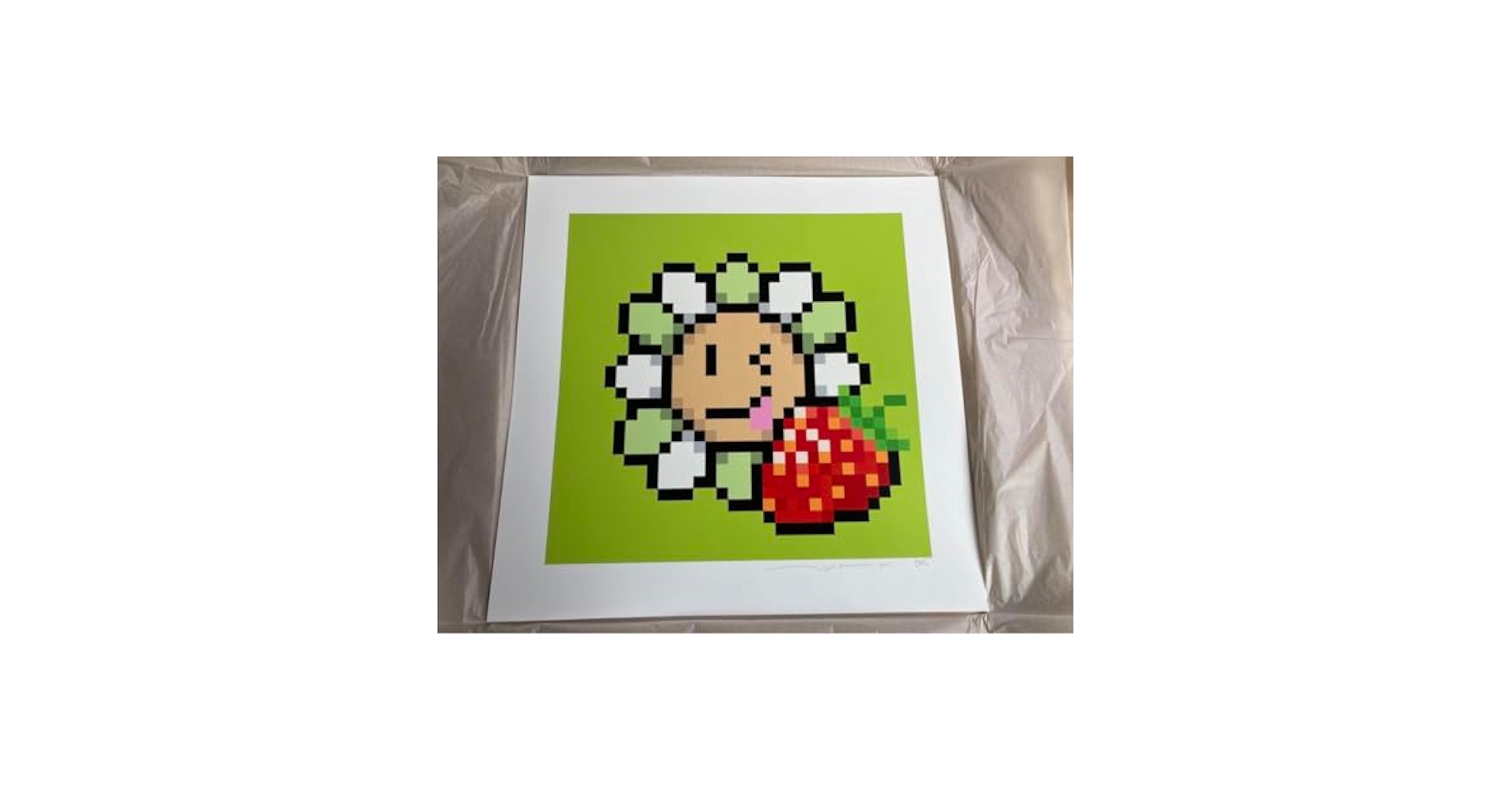 村上隆 Murakami.Flower フラワー　お花　イチゴ シルクスクリーン Amazon.co.jp: 村上隆 Murakami.Flower フラワー お花 イチゴ