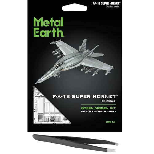 Kit Métal 3D F/A 18 Super Hornet Metal Earth avec Outil de Montage