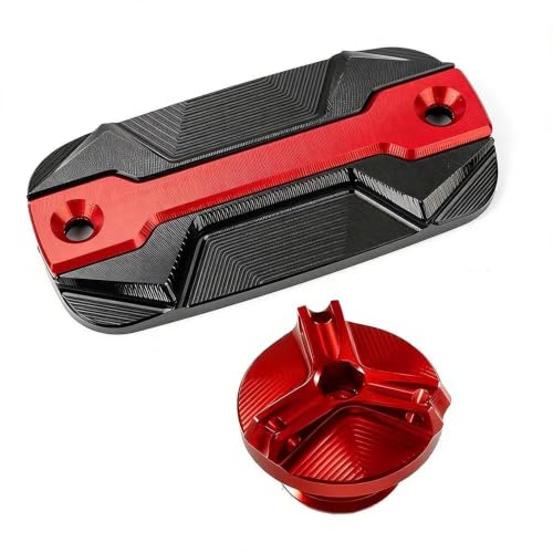 Bouchon de remplissage d'huile moto rouge avec couvercle de frein pour CB600F