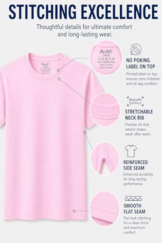 Image of Women's 100% Cotton T Shirt - Crew Neck, Short Sleeve, Regular Fit | Soft Breathable Fabric | Premium Everyday Basic Comfort Fit Tee for Casual