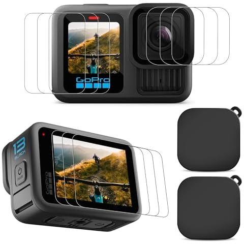 CYNOVA 11pcs Screen Protector for Go Pro HERO 13 Black, Ultra Clear Tempered Glass Screen Protector with 2 Lens Cover for Go Pro HERO 13 Accessories, Media Mod Case Friendly, Bubble Free, Anti-Scratch Cover