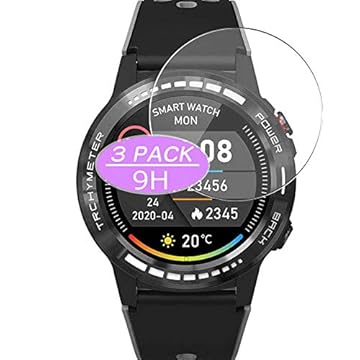 Vaxson - Pellicola protettiva in vetro temperato, compatibile con smartwatch smartwatch PRIXTON SW37 M7 M7S, pellicola protettiva 9H