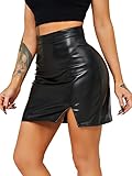 ❤All-match kurzer Rock❤ - Ideal ist dieser Lederock für Partys, Clubwear, Büro, Urlaub, Rollenspiel oder andere Anlässe. Im Alltag wie Café- und Biergarten oder Besichtigungstouren kann man auch diese Röckchen tragen. Zu Shirt, Hemd, Croptop, Bluse, T-Shirt Oder anderen Oberteilen passt dem Minirock auch.
