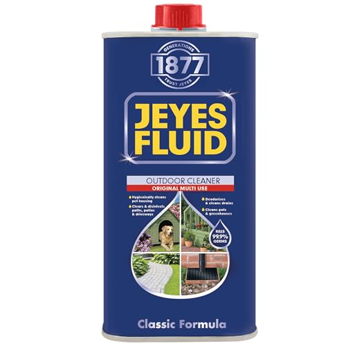Jeyes Fluid Classic Outdoor Cleaner 300ml - Premium Patio Cleaner Concentrate Makes 6L - Heavy Duty Disinfectant for Patios Driveways Paths - Kills 99.9% Bacteria - Pet Friendly