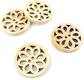 290 Pieces Sewing Clothing Buttons Sew On Wooden Wood Knopfe BB2015 Hollow Flower Depression Boutons Fasteners Notions Multi Pattern Cartoon Supplies Arts Crafts Accessories