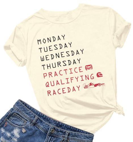 Racing Cars Shirt for Women Race Week Shirts Short Sleeve Tee for Car Lover - Main Image
