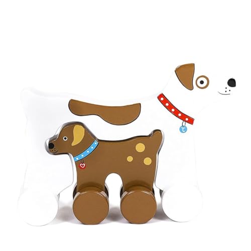 Image of Jack Rabbit Creations Inc Big & Little Wooden Push Toy Dog