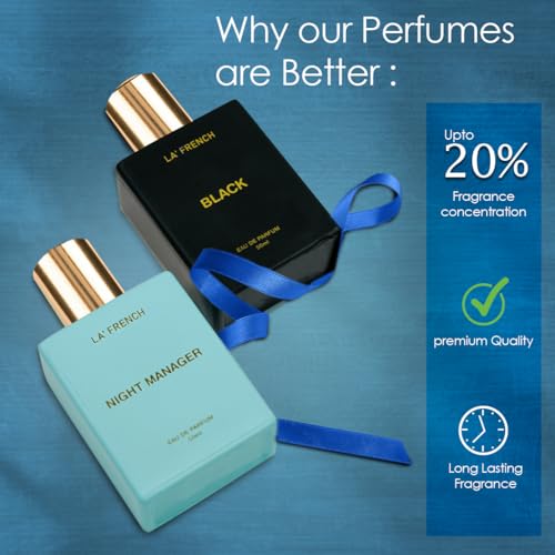 Image of La French Night Manager & Black Perfume Gift Set Combo (2 x 50ml) | Premium Unisex Perfume | Long-Lasting, Intense & Sophisticated Scents | Perfect for Special Occasions