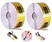 Hitopin 1000 Pièces Modelage Autocollant pour Ongles, Chablon pour Ongle Gel, Chablon pour Nail Art, Nail Art Conseils Extension Stickers, pour Manucure DIY, Modelage des Ongles (2 Rouleaux, Doré)
