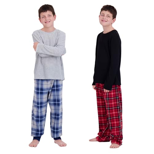 Boys Pajamas Set- 4-Piece PJs, Boys' Sleepwear, Teens Kids Pajama
