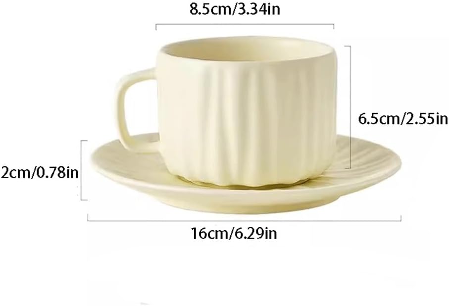 Glass Cup Tea Cup Glass Coffee Cup Ceramic Coffee Cup and Saucer Set Mug Nordic Feng Shui Cup Girls Couple Cup