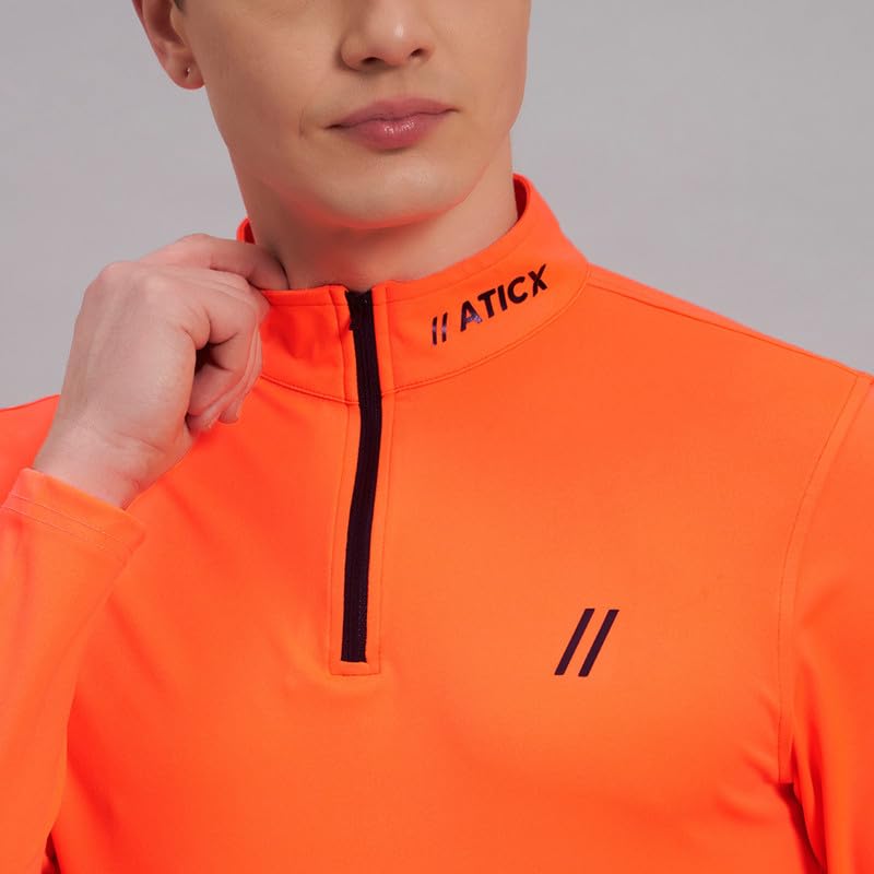 Image of ATICX Polyester Full Sleeve Compression High Turtle Neck Sports Jersey T Shirt for Men - Quick Dry Fit Gym Workout Top for Running, Swimming, Training, Cycling, Football, Badminton