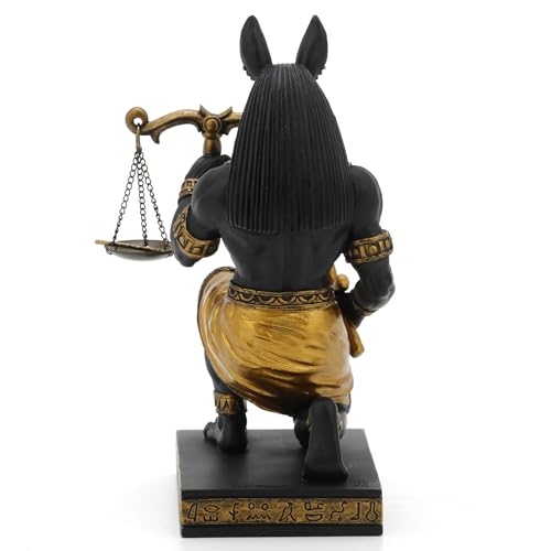 Estatua Resina Dios Anubis Egipcio 7.25 Inch Negro Dorado miniatura 5