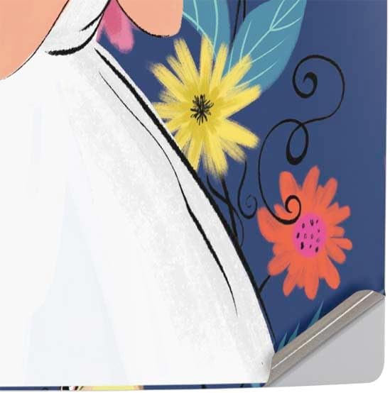 Skinit Decal Gaming Skin Compatible with PS5 Slim Digital Edition Console - Officially Licensed Disney Alice in Wonderland (Animated) Floral Print Design