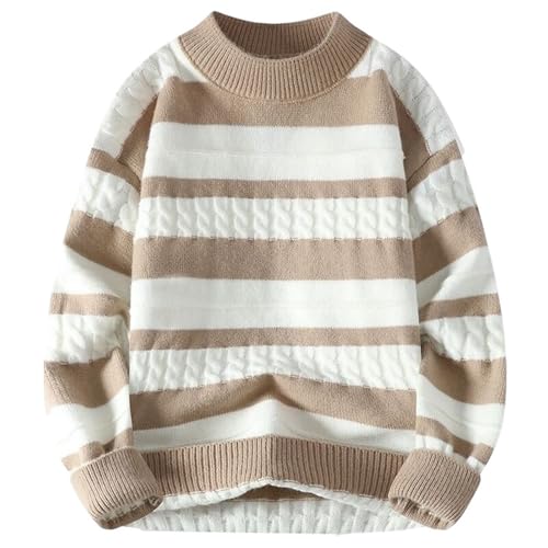 Winter Korea Style Men's Stripe Sweater Autumn Casual Wool Pullovers Warm Sweaters Men