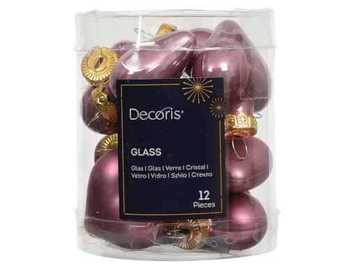 Christbaumschmuck Herzen Glas 4cm x 12 Stück - Glasherzen...