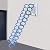 Attic Ladder Pull Down System, 12 Steps Small Opening Attic Ladder, Wall-Mounted Collapsible Loft Ladder with 2 Handrails, 1102lb Load Capacity, 12.5ft Maximum Height, Blue