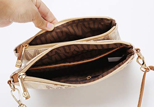 Image of Mia K Collection Crossbody Bags for Women - Adjustable Strap Handbag Wristlet - Small PU Leather Messenger Purse