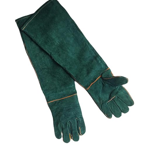 60 CM Bissfeste Handschuhe für den Umgang mit Tieren, Anti-Biss Arbeitshandschuhe Vollarm Schutzhandschuhe zum Schweißen, Pflegen, Umgang mit Hund, Katze, Vogel, Schlange, Papagei, Eidechse, Reptilien