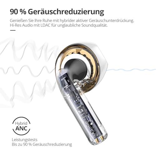 Ciciloud Bluetooth Kopfhörer, Kopfhörer Kabellos Bluetooth 5.3 In Ear Kopfhörer mit 4 Mikrofon, 48H Tiefer Bass Spielzeit Wireless Earbud, IP7 Wasserdicht Kopfhörer