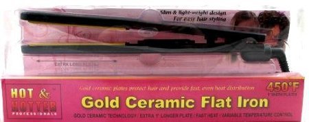 Hot & Hotter Gold Ceramic Flat Iron 5896