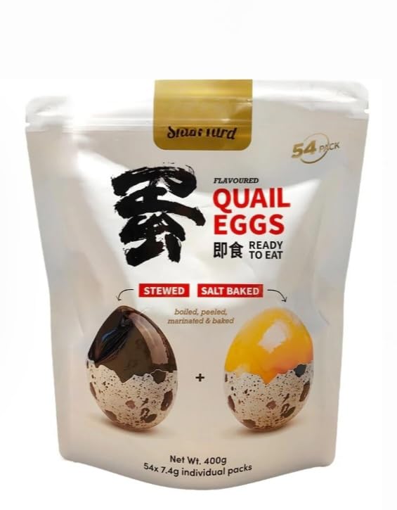 QUAIL EGGS Stewed and Salt Baked Ready to eat 400g 54 pieces individually wrapped